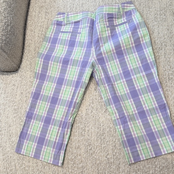 LOFT Pastel Plaid Pants - Picture 3 of 7